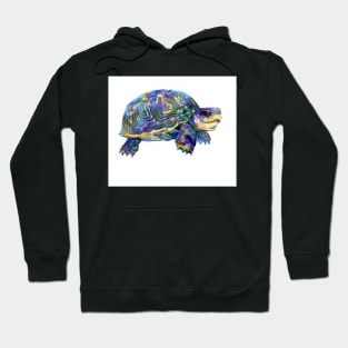 Baby Turtle Blue purple teal Nurseyr children turtle illustration Hoodie